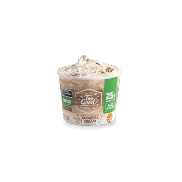 Pote de helado Too Good sabor Cookies &amp; Cream