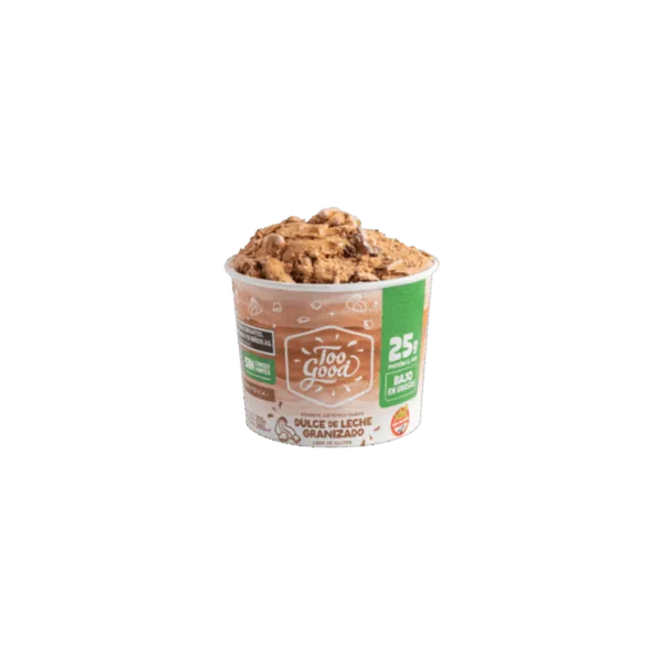 Pote de helado Too Good sabor Dulce de Leche Granizado