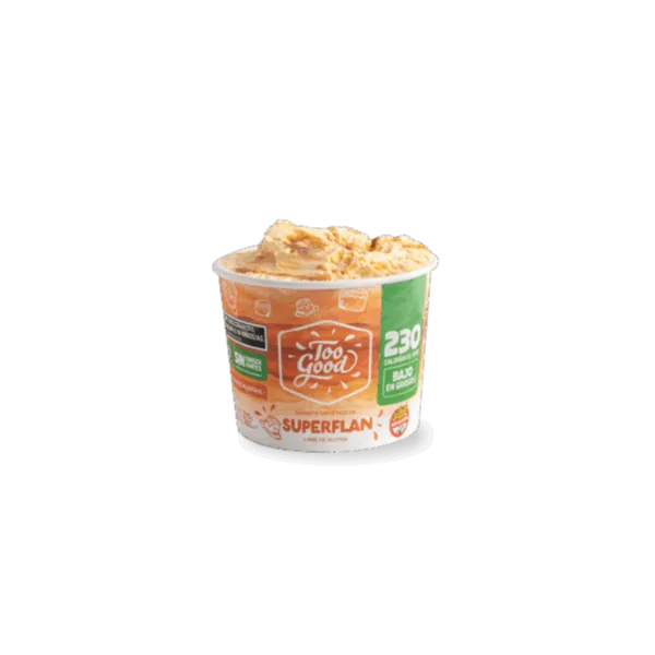 Pote de helado Too Good sabor Super Flan